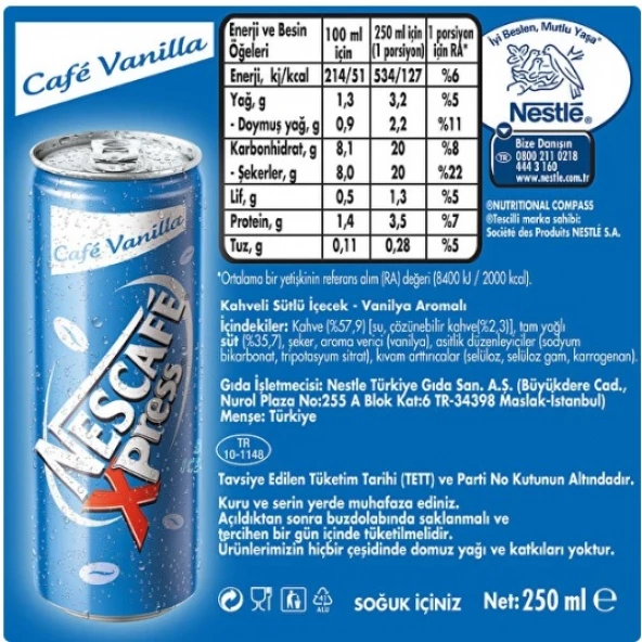 Nescafe Xpress Vanilya 250 ml 24'lü Soğuk Kahve - 2