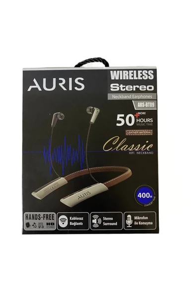 Auris Ars-bt09 Boyun Askılı Bt Kulaklık 50 Saat Kesintisiz Konuşma Ve Müzik Keyfi