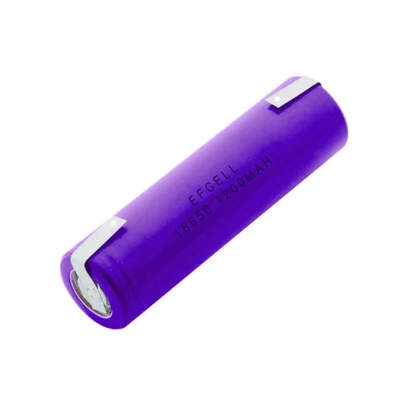 Efcell Puntalı Şarjlı Pil 18650 3.7 Volt 1200 Mah