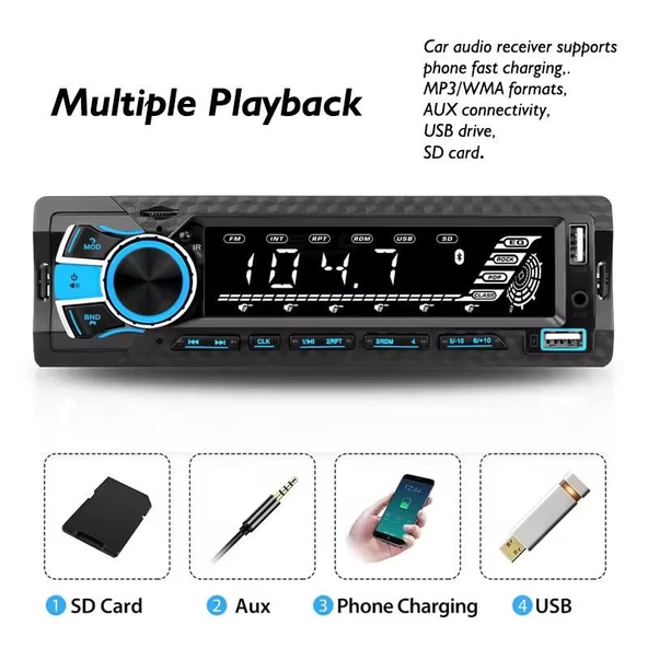Megavox 2xUsb+Bluetooth+Radyo+Usb+Sd+Aux+Amfi Çıkışlı 2 Yıl Garantili - 5
