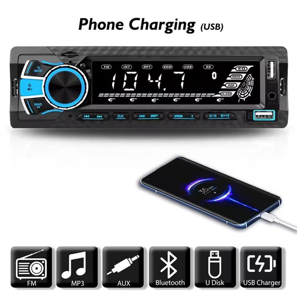 Megavox 2xUsb+Bluetooth+Radyo+Usb+Sd+Aux+Amfi Çıkışlı 2 Yıl Garantili - 3