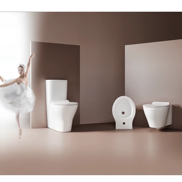 Seramiksan Volcano Kanalsız Asma Klozet A021111H,Seramiksan Yavaş Kapak - 5