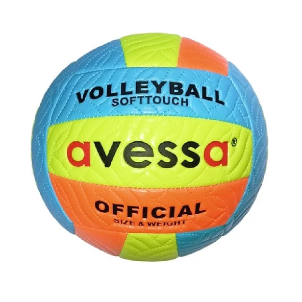 Voleybol Topu Avessa Fosforlu Turuncu/Sarı/Mavi