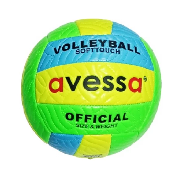 Voleybol Topu Avessa Fosforlu Yeşil/Sarı/Mavi