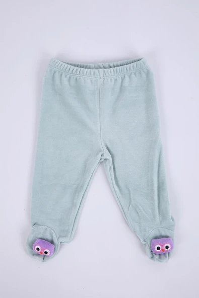 Babyhola Kadife Yelek Patikli Pantolon Unisex Bebek 2'li Set Yeşil - 9