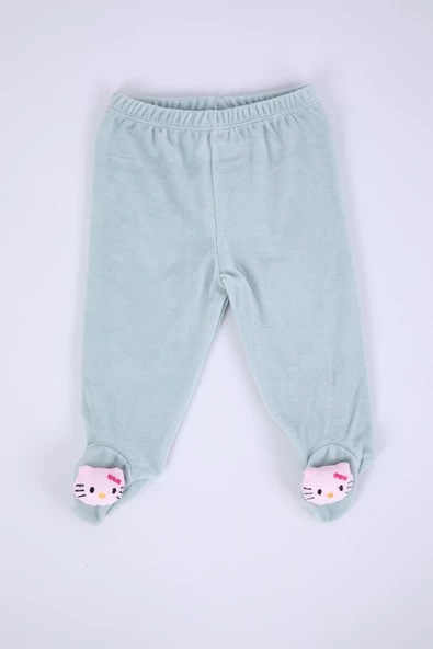 Babyhola Kadife Yelek Patikli Pantolon Unisex Bebek 2'li Set Yeşil - 5