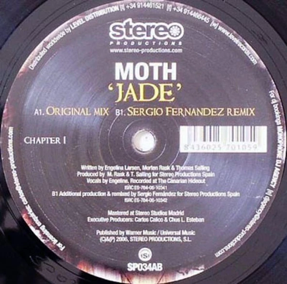 Jade - Moth Progressive House Vinly Plak alithestereo