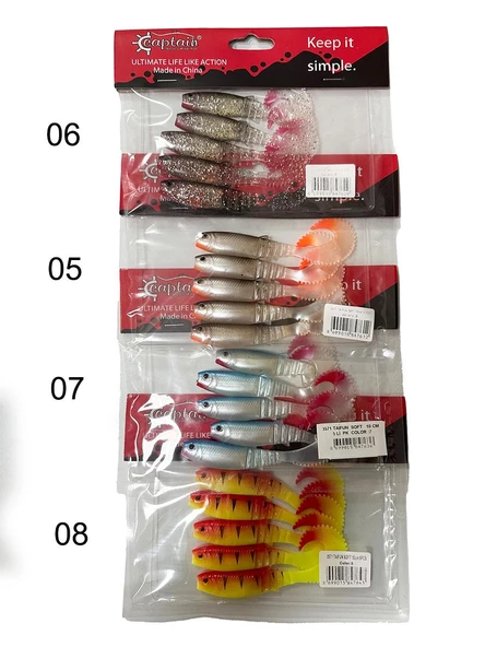 Captain Taifun Soft 10cm Silikon Yem 5 Adet - 2