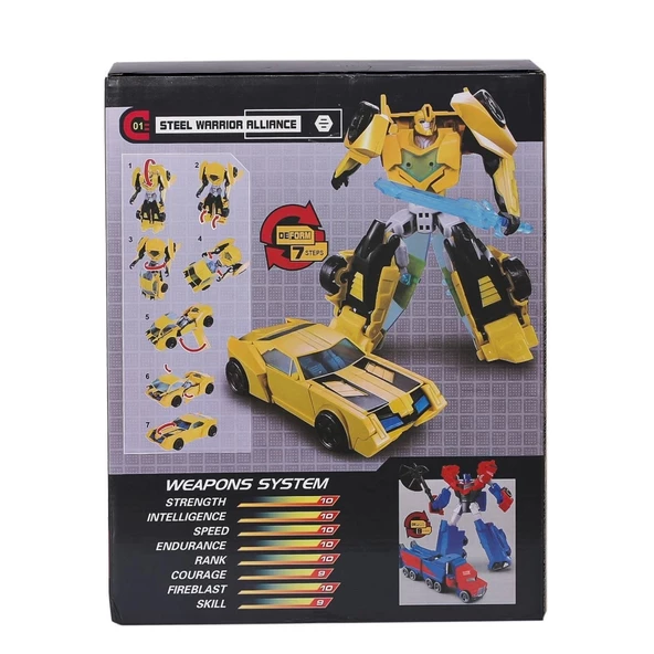 LJ1651 Metal Gövdeli Dönüşebilen Robot -Gepettoys - 2