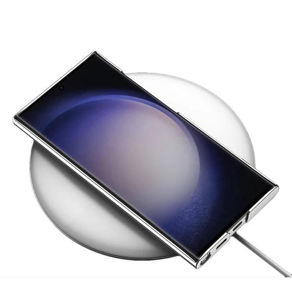Vendas Samsung Galaxy S24 Ultra Kılıf Zore Kamera Korumalı Şeffaf Dikey Standlı Ays Kapak - 5