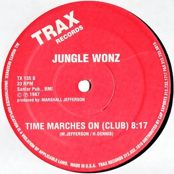 Jungle Wonz – Time Marches On House Vinly Plak alithestereo - Resim 2