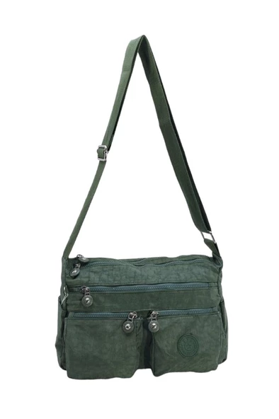 Omuz Askılı Çok Cepli Hafif Çapraz Askılı Kadın Postacı Çanta Klinkır Kumaş 30*20 Cm - 9