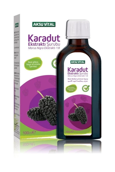 Aksuvital Karadut Ekstraktı Şurubu 100 ml