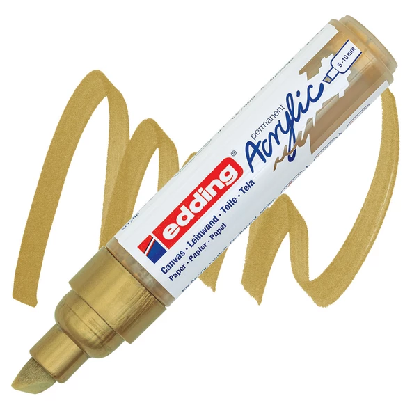 Edding 5000 Akrilik Boyama Markörü 5-10 mm Kesik Uç Altin - 3