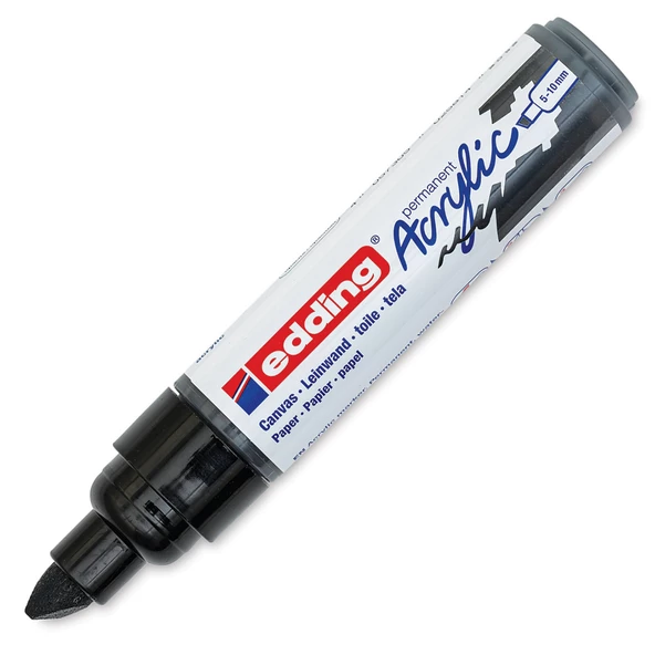 Edding 5000 Akrilik Boyama Markörü 5-10 mm Kesik Uç Si̇yah