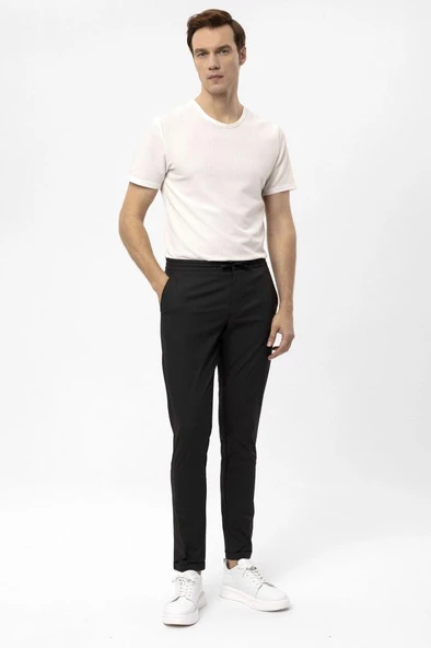 Hipatu Süvari Slim Kalıp Düz Jogger Pantolon - 3