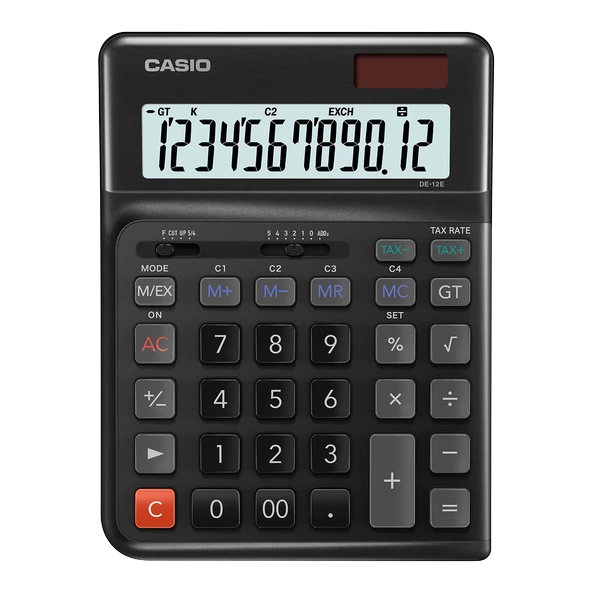 Casio DE-12E-BK 12 Haneli Masaüstü Hesap Makinesi