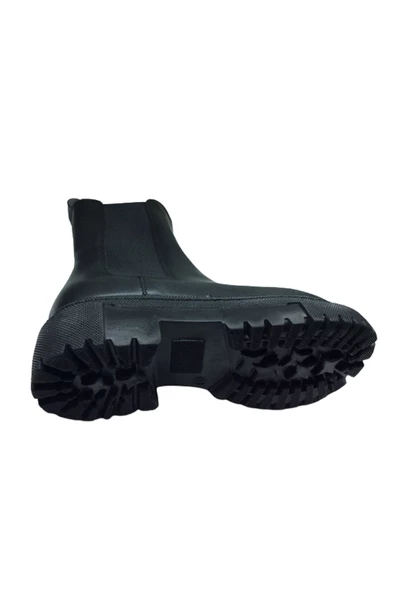 OrtopedikAL Womenly Style 2004 Kadın Siyah Lastikli Bot Suni Deri - 5