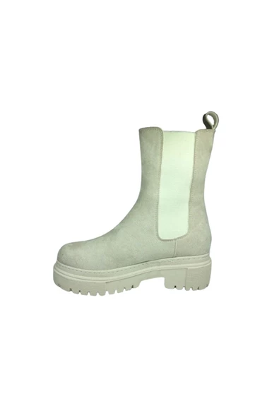 OrtopedikAL Womenly Style 2004 Kadın Ten Bej Renk Süet Lastikli Bot Suni Deri - 3