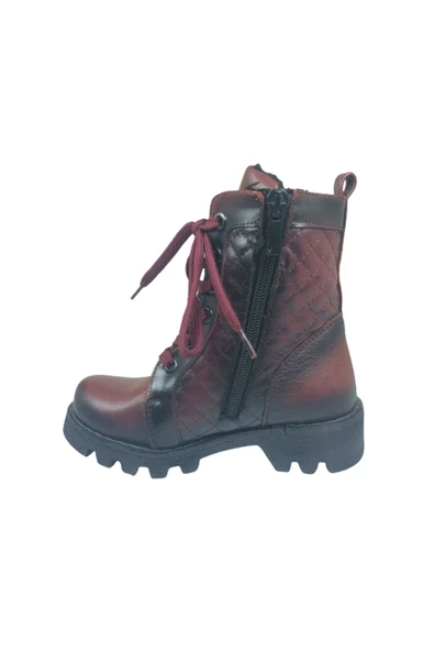 fikretbebe Bordo Ortopedika Lolita Patik Kız Çocuk Bot Yanı Fermuarlı - 3