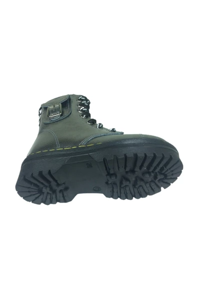 Turkuaz Ortopedikal Patik Kız Çocuk Bot Platin Fermuarlı Ve Bağcıklı % 100 Deri Ortopedik Anatomik - 5