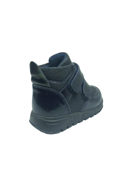 ÖZPINARCI Ortopedikal Bebe Kız Çocuk Bot Lacivert Rugan Cırtlı Deri Ortopedik Anatomik - 4