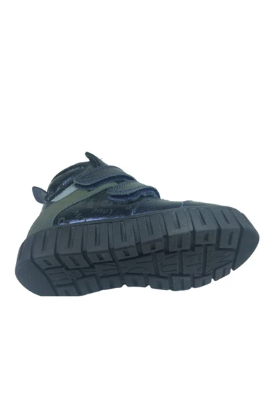 ÖZPINARCI Patik Kız Çocuk Bot Lacivert Rugan Cırtlı Deri Ortopedik Anatomik - 5