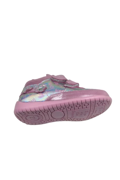 ÖZPINARCI Ortopedikal Bebe Kız Çocuk Bot Pembe-gümüş Baskılı Cırtlı Deri Ortopedik Anatomik - Resim 5