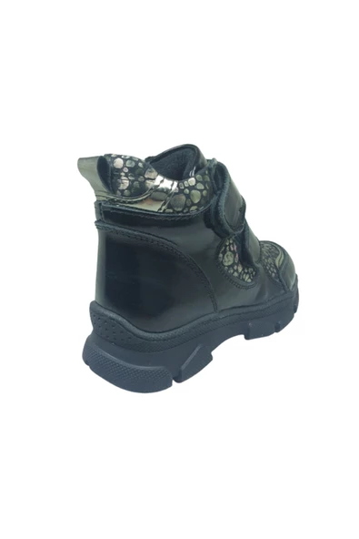 ÖZPINARCI Kız Çocuk Siyah Rugan Bot - 4