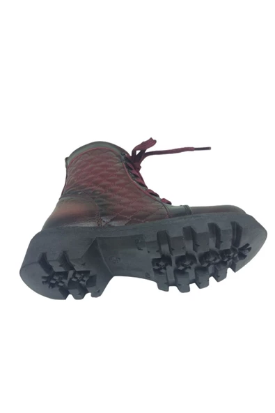 fikretbebe Bordo Ortopedika Lolita Patik Kız Çocuk Bot Yanı Fermuarlı - 5