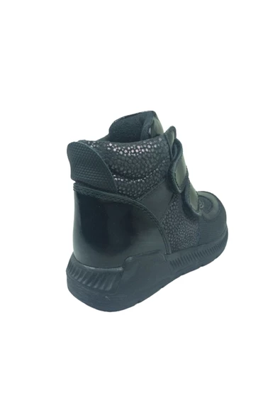 ÖZPINARCI Kız Çocuk Siyah Ortopedika Patik Bot % 100 Deri Anatomik - 4