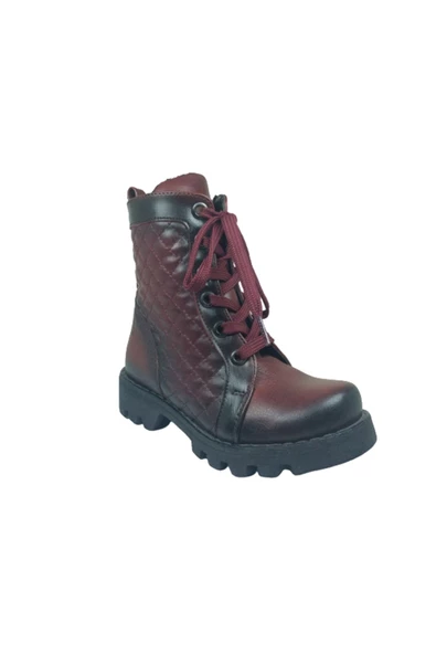 fikretbebe Bordo Ortopedika Lolita Patik Kız Çocuk Bot Yanı Fermuarlı - 2