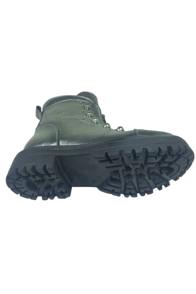 fikretbebe Kız Çocuk Platin Rengi Ortopedika Fermuarlı Bot - 5