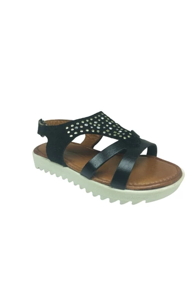 OrtopedikAL 2103 Klt Siyah Kız Çocuk Sandalet % 100 Hakiki Deri - 2