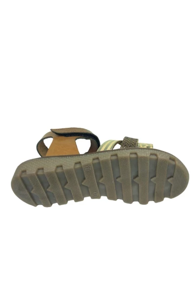 raduno Kız Çocuk Kahverengi Hakiki Deri Sandalet - 5