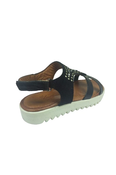 OrtopedikAL 2103 Klt Siyah Kız Çocuk Sandalet % 100 Hakiki Deri - 4