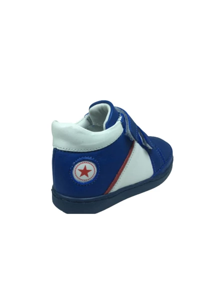 ÖZPINARCI Ortopedikal Bebe Erkek Çocuk Bot Saks Mavi Cırtlı % 100 Deri Ortopedik Anatomik - 4