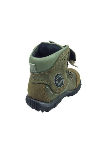 Tedistyle Erkek Çocuk Bot Haki Track Bağcık ve Cırtlı Ayakkabı - 4