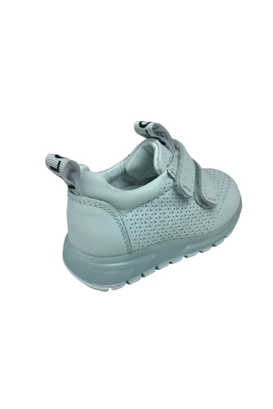 ÖZPINARCI Ortopedikal Bebe Kız Erkek Unisex Çocuk Spor Ayakkabı Beyaz Lazer Cırt Hakiki Deri Anatomik - 4