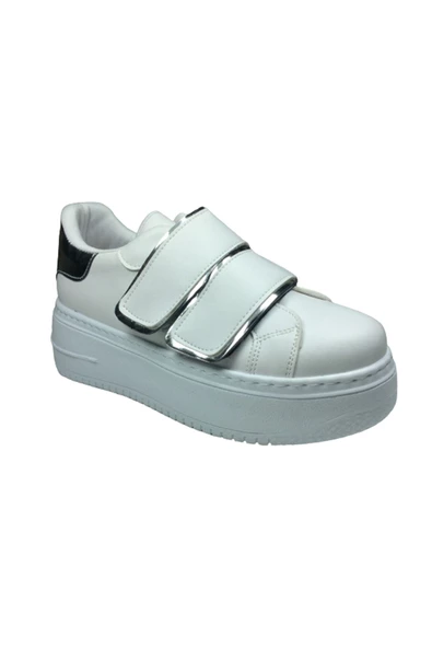 OrtopedikAL Womenly Style 2001 beyaz Cırtlı Kadın Sneaker Spor Ayakkabı - 3