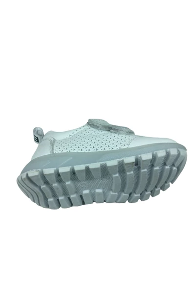 ÖZPINARCI Ortopedikal Bebe Kız Erkek Unisex Çocuk Spor Ayakkabı Beyaz Lazer Cırt Hakiki Deri Anatomik - 5