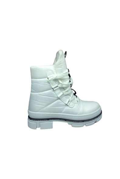 OrtopedikAL Womenly Style 2002 Kadın Beyaz Kar Botu Paraşüt Kumaş Su Geçirmez - 2