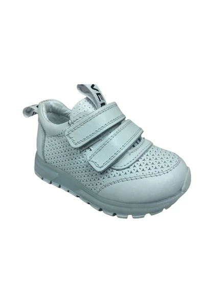 ÖZPINARCI Ortopedikal Bebe Kız Erkek Unisex Çocuk Spor Ayakkabı Beyaz Lazer Cırt Hakiki Deri Anatomik - 2