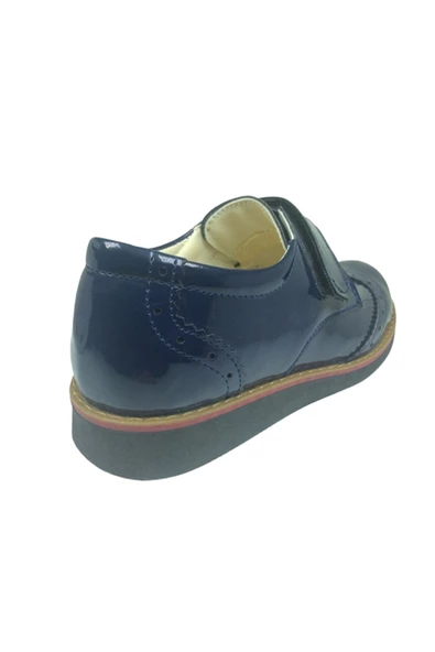 ORTAÇ Unisex Filet Lacivert Rugan Cırtlı Oxford Termo Tabanlı Ayakkabı - 4