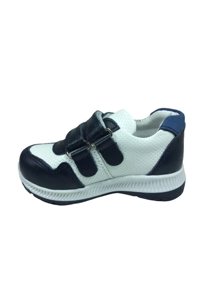 raduno Ortopedikal Bebe Erkek Çocuk Spor Ayakkabı 1 Lacivert-beyaz Cırtlı % 100 Deri Ortopedik - 3