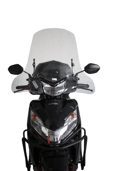 ABV Honda Aktiva El Korumalı Şeffaf Tur Camı 59x72.5 cm (23-25) + Bağlantı Ekipmanı