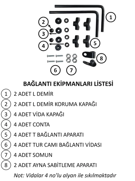 ABV Honda Dio El Korumalı Şeffaf Tur Camı 59x72.5 cm (21-25) + Bağlantı Ekipmanı - 5