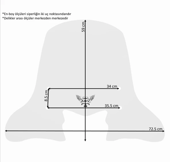 ABV Honda Dio El Korumalı Şeffaf Tur Camı 59x72.5 cm (21-25) + Bağlantı Ekipmanı - 4