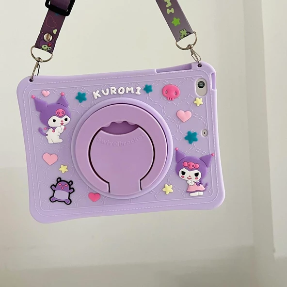 Samsung Galaxy Tab A9 8.7inç X110 X113 X115 X117 Kılıf Cute Dolls Standlı Eğlenceli 3D Karekterli Çocuk Kılıfı - 11