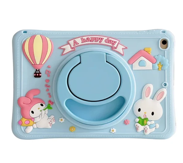 Samsung Galaxy Tab A9 8.7inç X110 X113 X115 X117 Kılıf Cute Dolls Standlı Eğlenceli 3D Karekterli Çocuk Kılıfı - 3